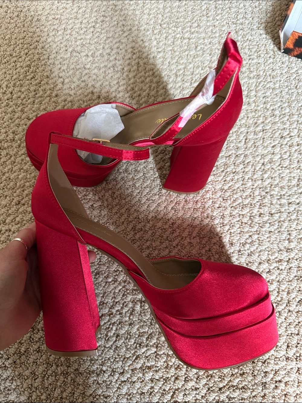 Red Platform Heels - Picture 3 of 5